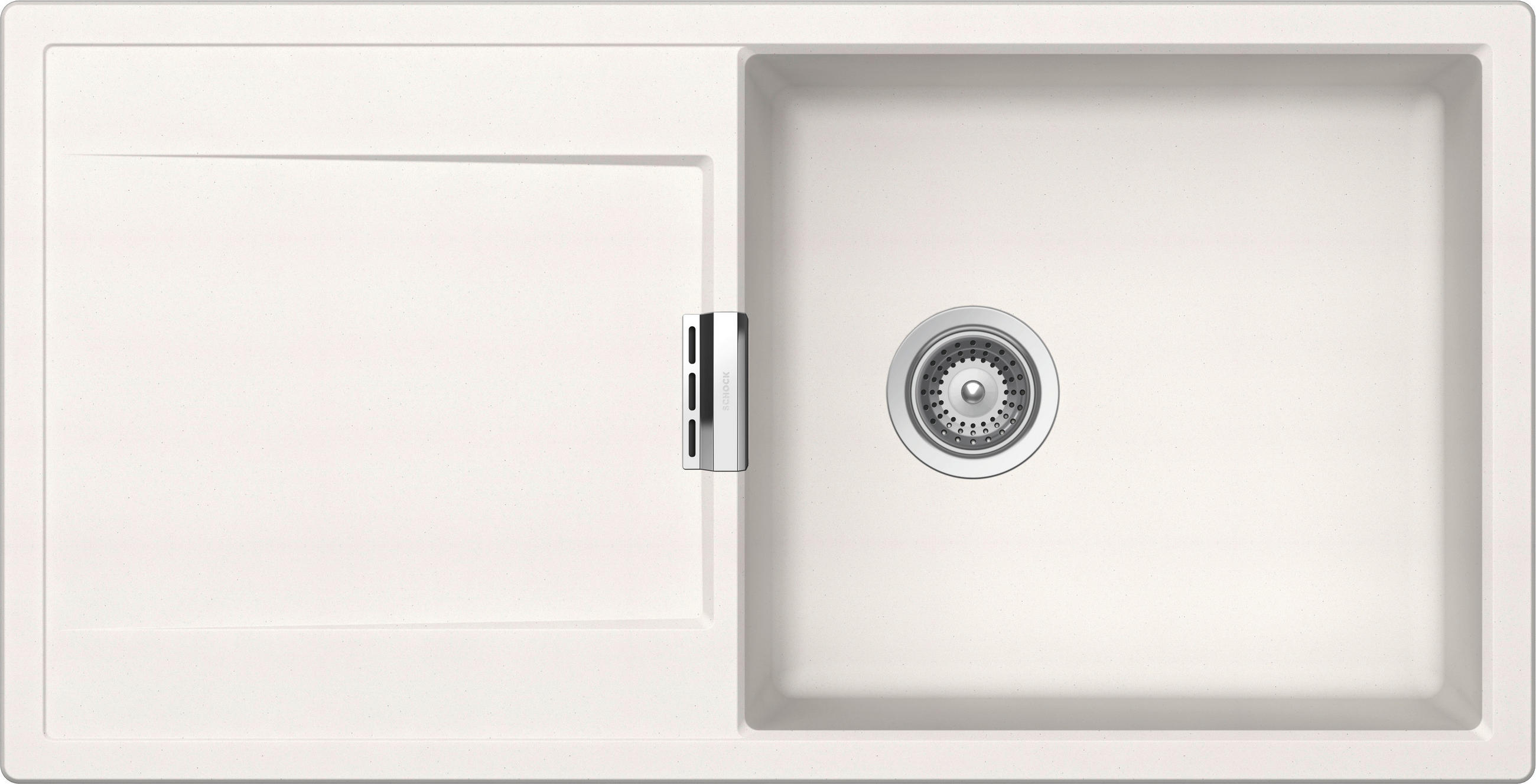 SPÜLE MONO D-100L-A / MOND100LAPOL  - Weiß, Basics, Stein (100/51cm) - Schock