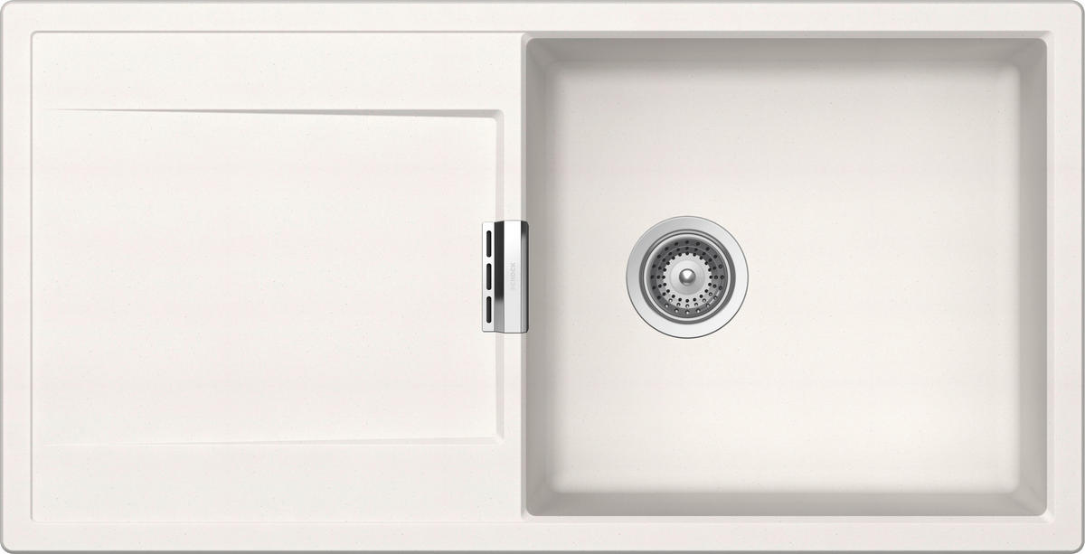 SPÜLE MONO D-100L-A / MOND100LAPOL  - Weiß, Basics, Stein (100/51cm) - Schock