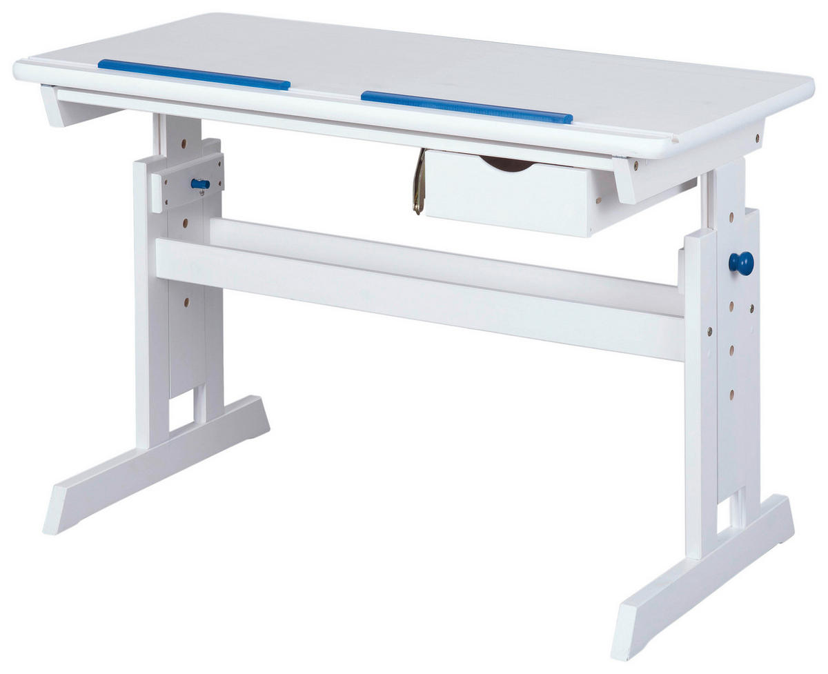 BUREAU DE JEUNESSE 109/55/63-96 cm  in Blau, Rosa, Weiss  - Blau/Weiss, Basics, Holz/Holzwerkstoff (109/55/63-96cm) - MID.YOU