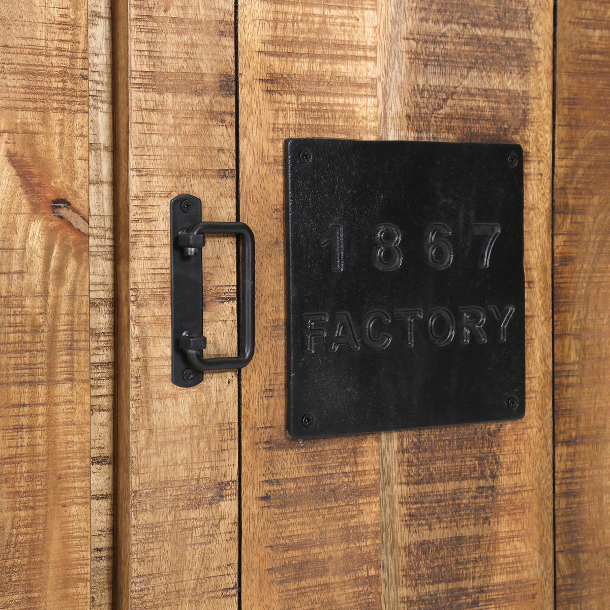 SCHUHSCHRANK Mangoholz massiv Braun  - Schwarz/Braun, LIFESTYLE, Holz/Metall (135/115/40cm) - Landscape