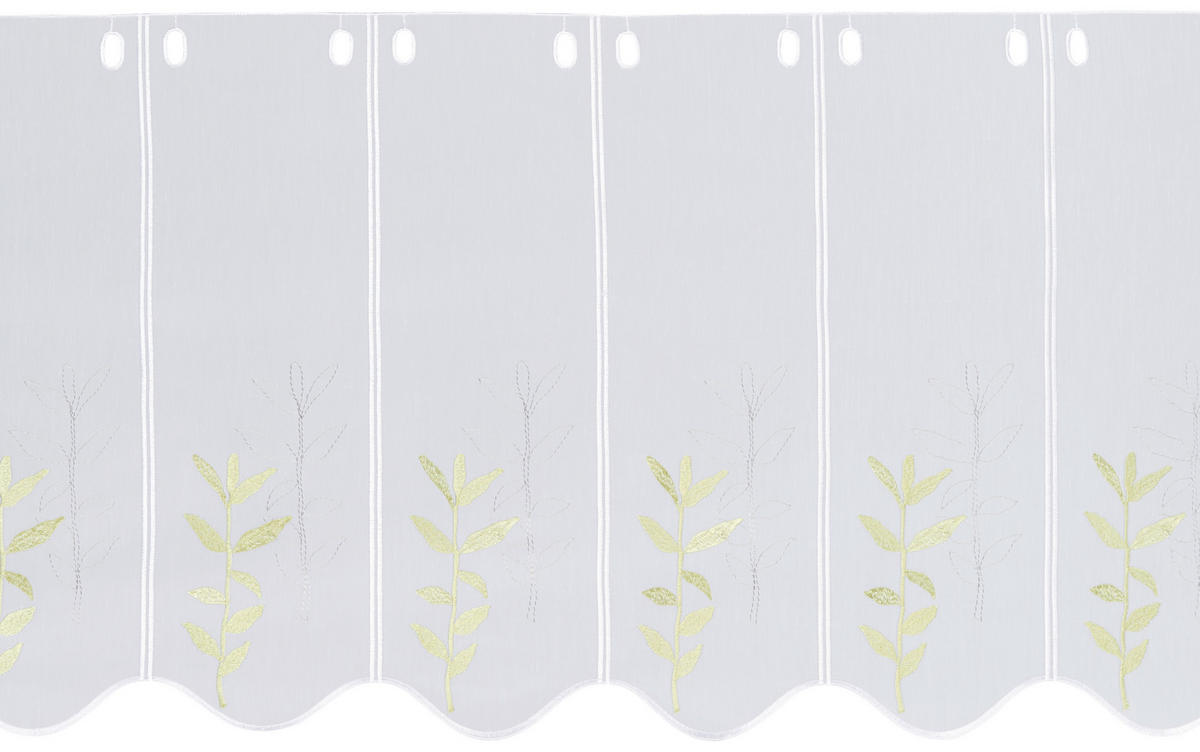 PERDEA SCURTĂ 70 cm  - alb/verde, Design, textil (70cm) - Esposa