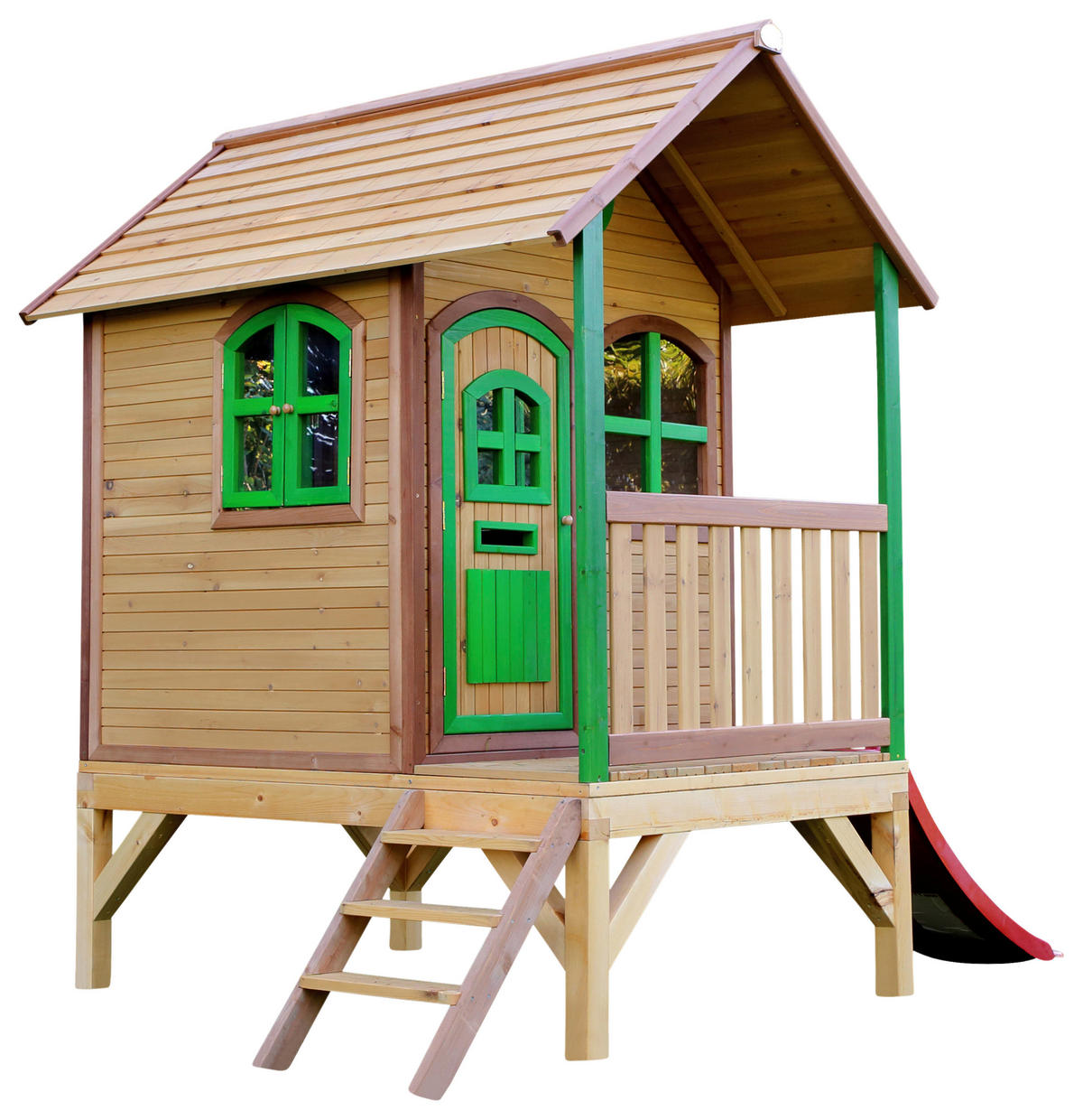 SPIELHAUS 287/231/191 cm  - Rot/Braun, Konventionell, Holz (287/231/191cm)