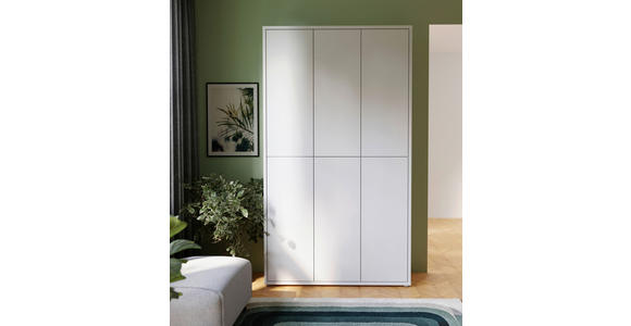 SCHUHSCHRANK  in 109,2/191,9/34,9 cm  - Hellgrau/Grau, Basics, Holzwerkstoff/Kunststoff (109,2/191,9/34,9cm) - Xora