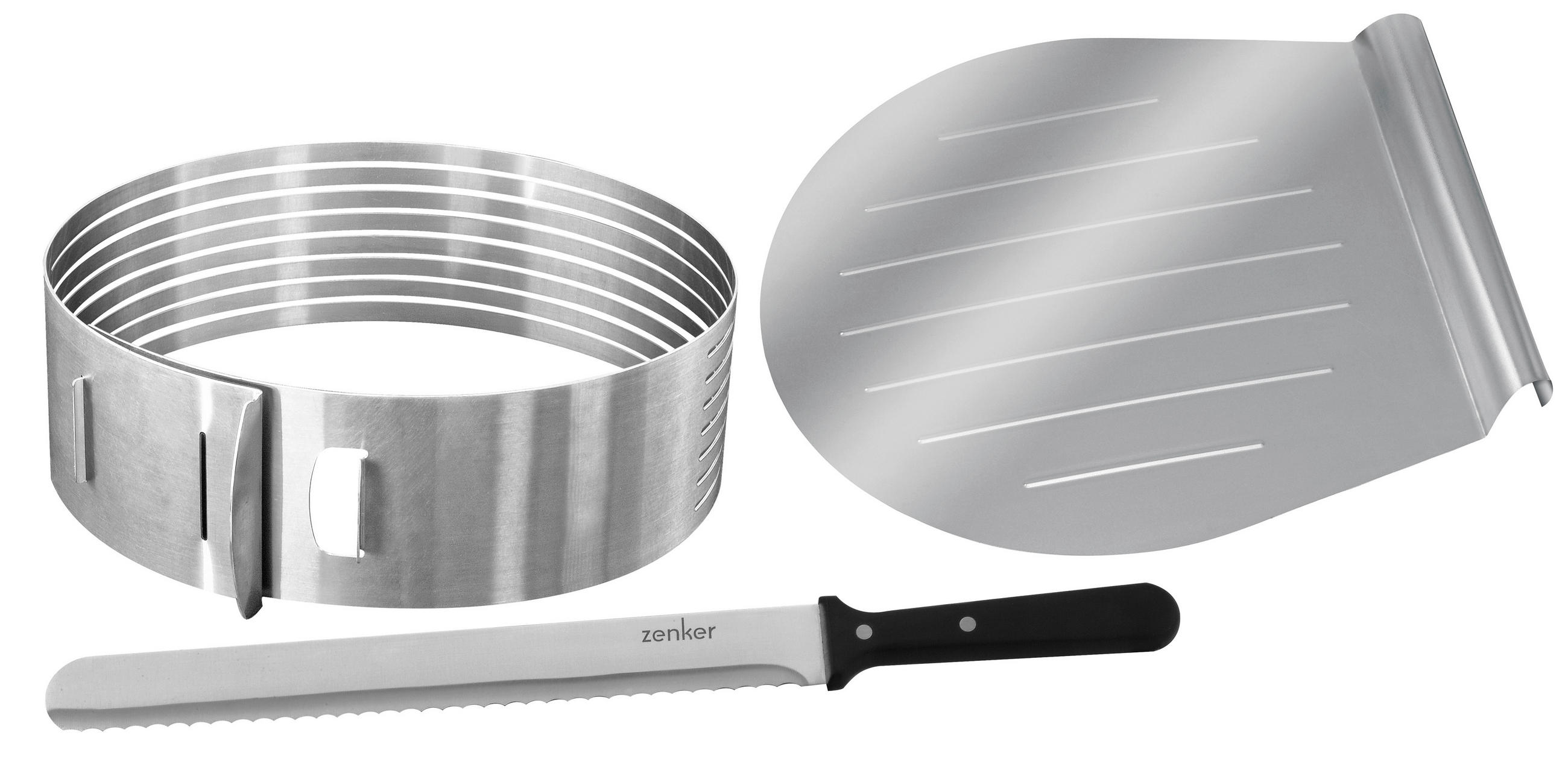 KUCHENSET - Silberfarben/Schwarz, Kunststoff/Metall (35/28,5/11cm) - Zenker
