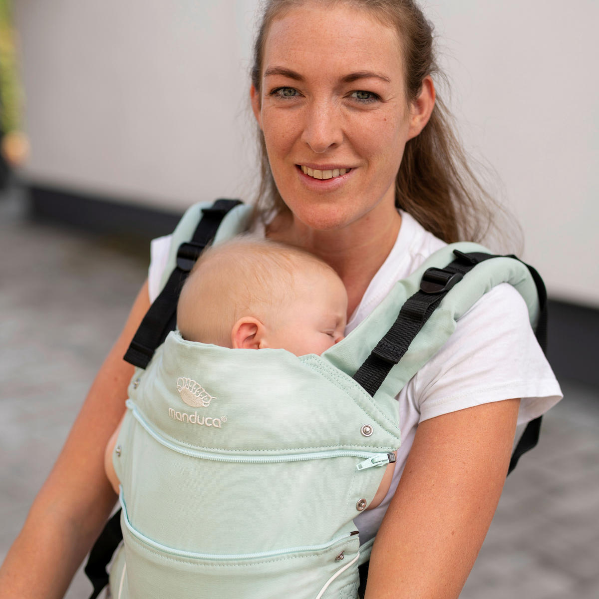BABYTRAGE Manduca first  - Salbeigrün, Basics, Textil (One-Sizenull) - Wickelkinder Manduca