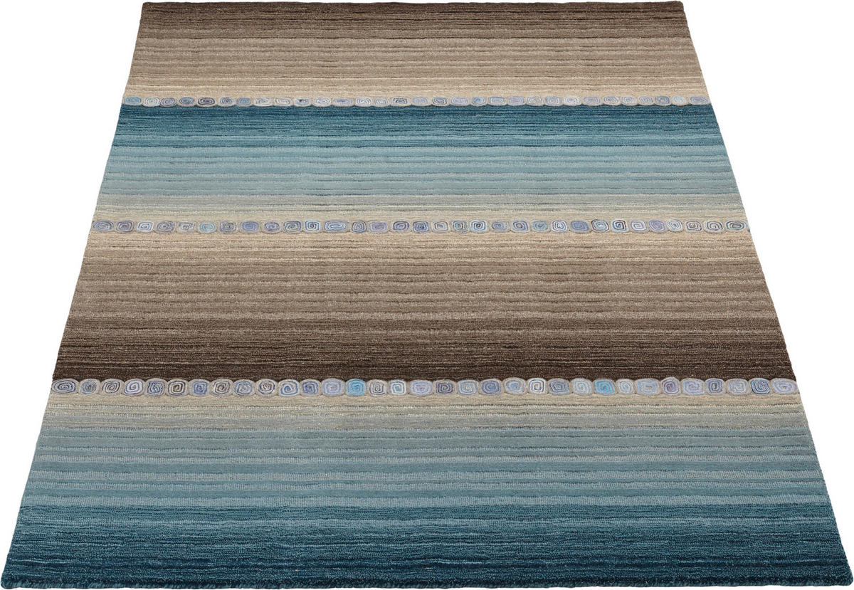 ORIENTTEPPICH 160/230 cm Twilight in Blue Blau, Grau  - Blau/Grau, KONVENTIONELL, Textil (160/230cm) - Cazaris