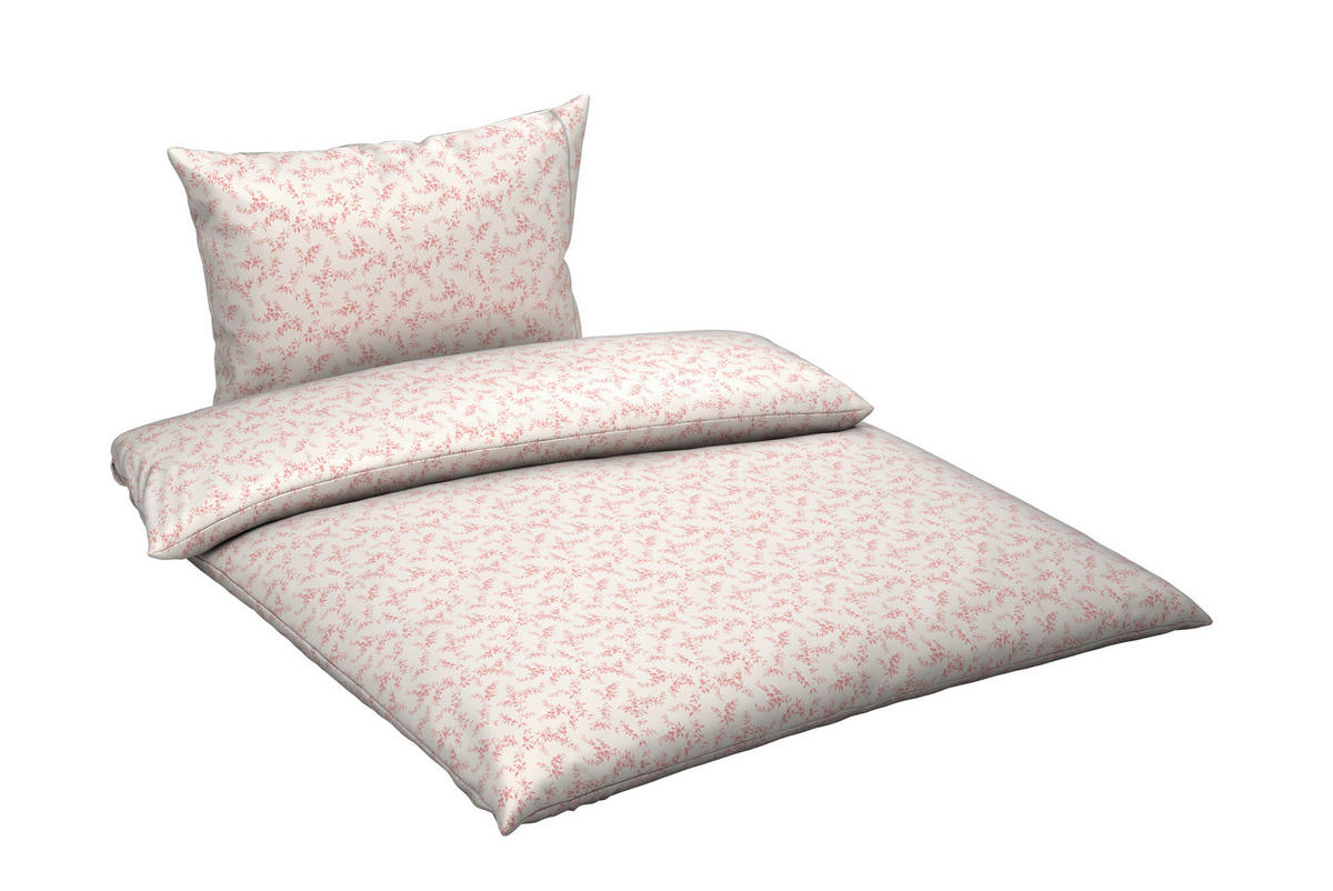 BETTWÄSCHE Mavie Satin 160/210 cm  - Pink/Silberfarben, KONVENTIONELL, Textil (160/210cm) - Esposa