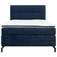 BOXSPRINGBETT 140/200 cm  in Dunkelblau  - Schwarz/Dunkelblau, Design, Textil/Metall (140/200cm) - Esposa