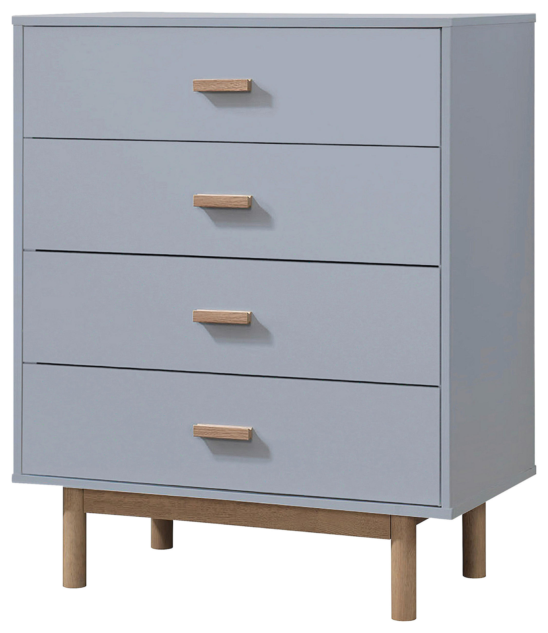 KOMMODE Melanie 80/100/44 cm 4 Schublade(n)  - Eichefarben/Grau, Design, Holzwerkstoff (80/100/44cm) - MID.YOU