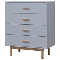 KOMMODE Melanie 80/100/44 cm 4 Schublade(n)  - Eichefarben/Grau, Design, Holzwerkstoff (80/100/44cm) - MID.YOU