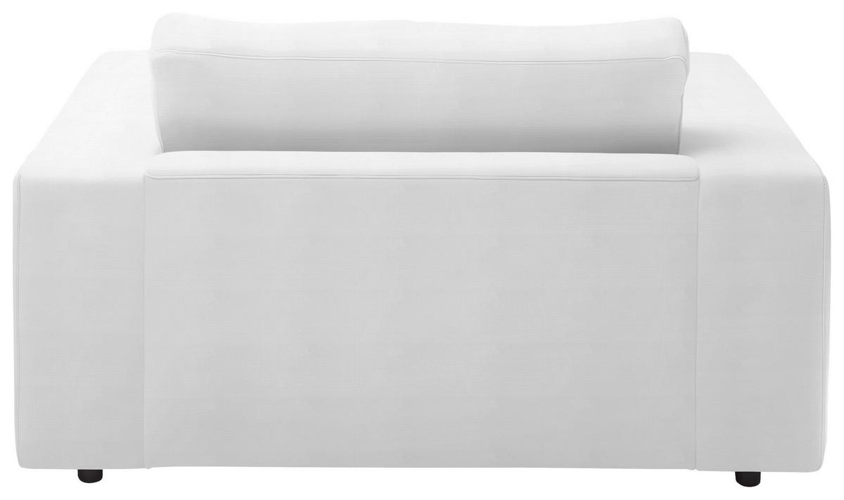XXL-SESSEL in Chenille Weiss  - Weiss/Schwarz, Design, Kunststoff/Textil (150/86/170cm) - Lomoco