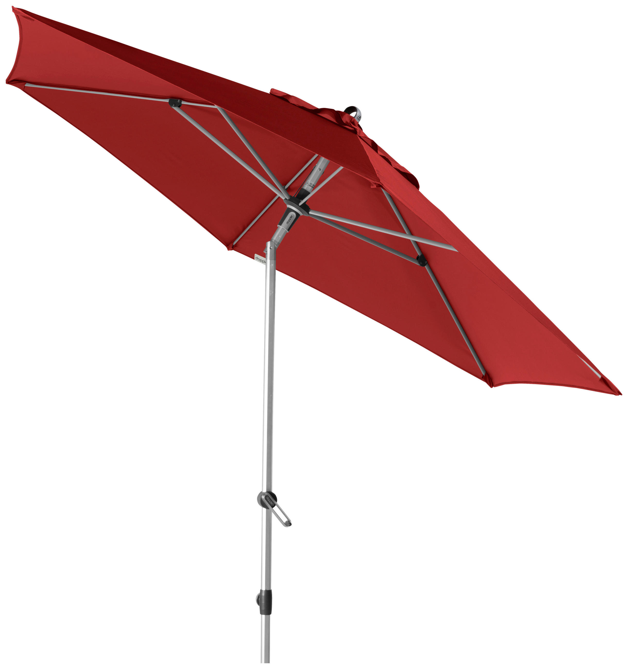 SONNENSCHIRM 280 cm Bordeaux  - Bordeaux/Silberfarben, Basics, Textil/Metall (280/280cm) - Doppler