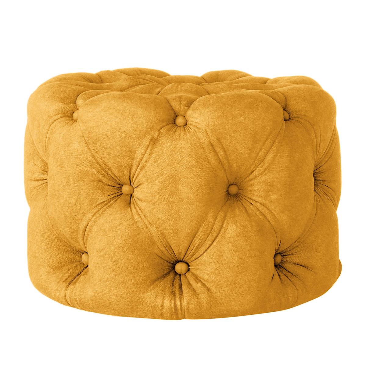 HOCKER in Textil Senfgelb  - Senfgelb/Schwarz, Design, Kunststoff/Textil (60/39/60cm) - P & B