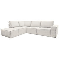 ECKSOFA Naturfarben Chenille  - Schwarz/Naturfarben, KONVENTIONELL, Kunststoff/Textil (212/275cm) - Carryhome