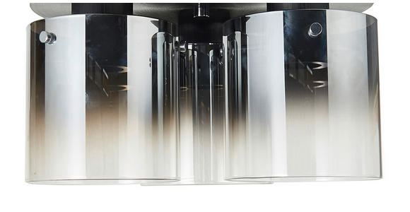 DECKENLEUCHTE  35/21,5 cm    - Schwarz, Design, Glas/Metall (35/21,5cm) - Dieter Knoll