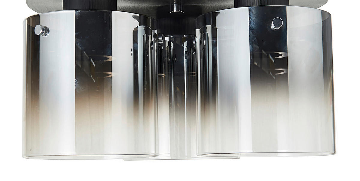 DECKENLEUCHTE  35/21,5 cm    - Schwarz, Design, Glas/Metall (35/21,5cm) - Dieter Knoll