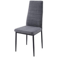 STOL, kovina, tekstil siva  - siva/črna, Design, kovina/tekstil (41/98/52cm) - Stylife