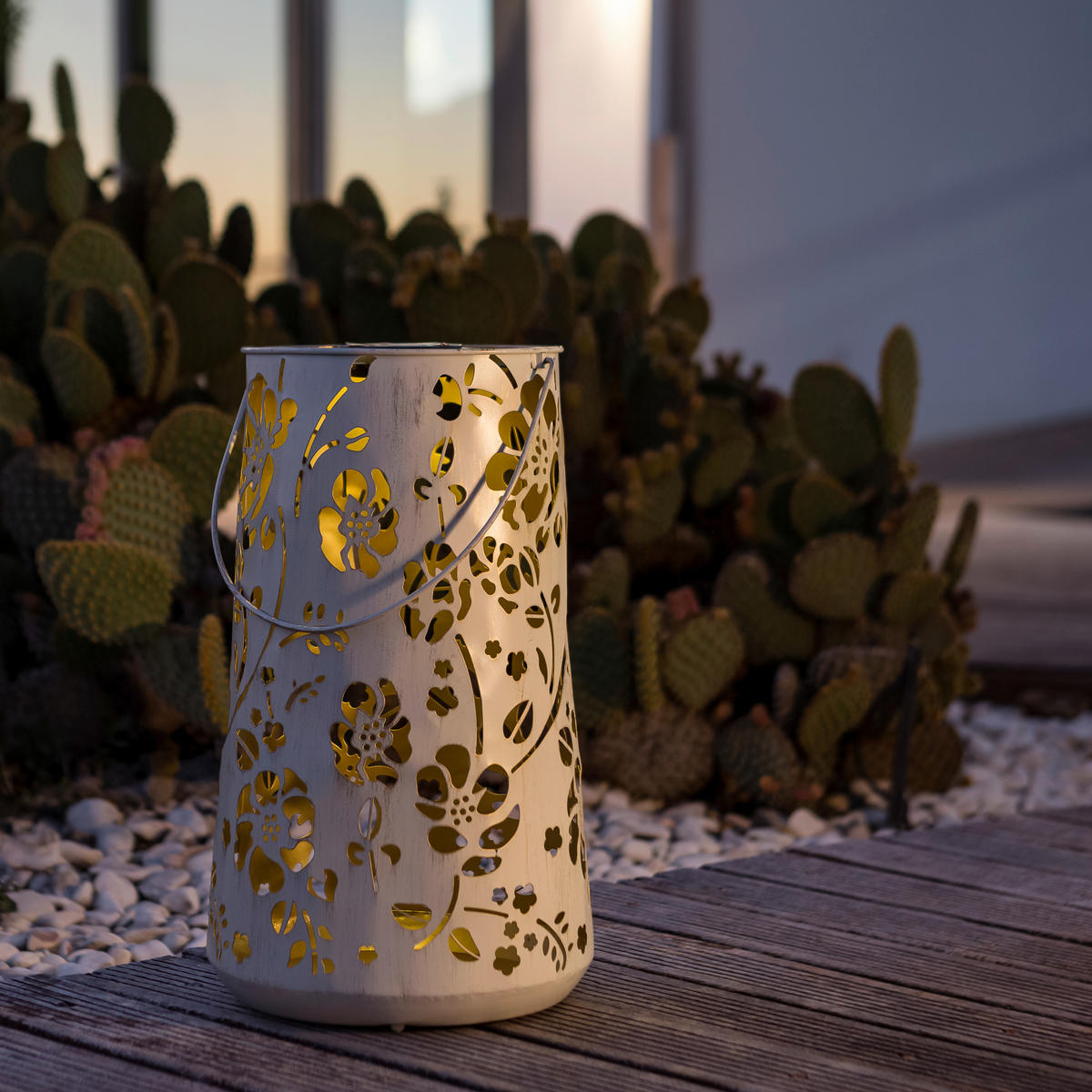 SOLARLEUCHTE - Grau, Lifestyle, Metall (27/14,6/22,8cm) - Ambia Garden