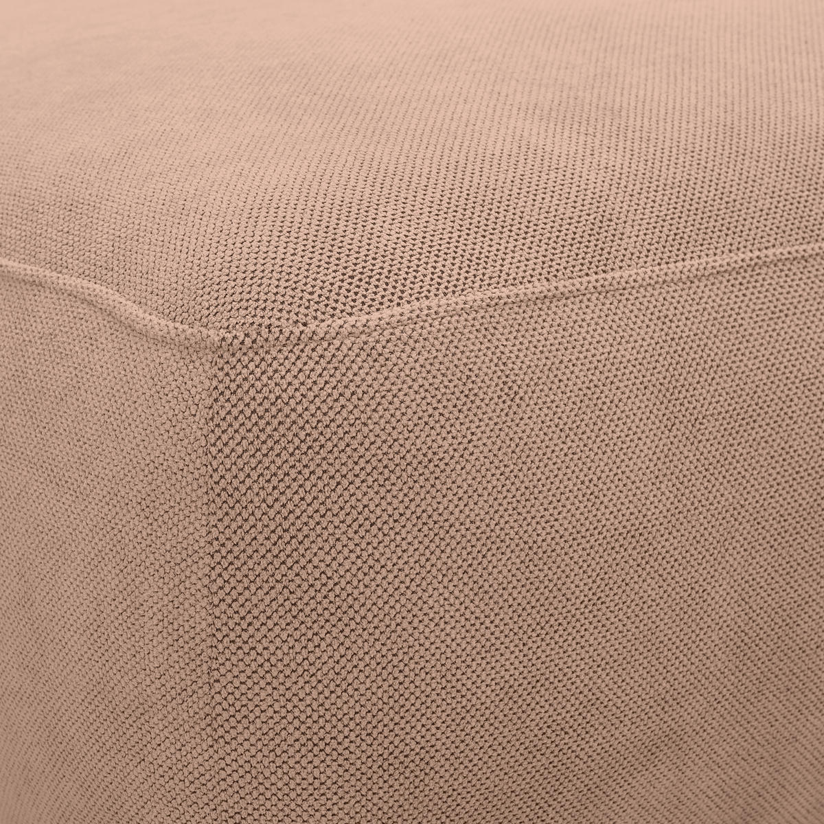 ECKSOFA in Webstoff Altrosa  - Schwarz/Altrosa, Modern, Kunststoff/Textil (175/265cm) - MID.YOU