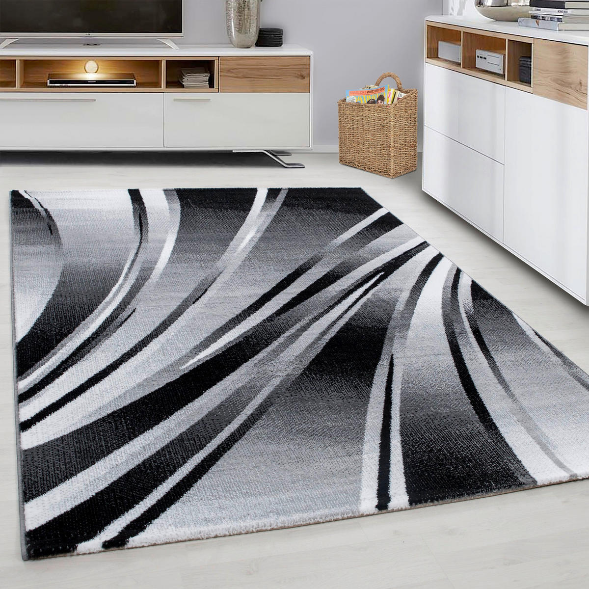 LÄUFER 80/300 cm Parma  - Schwarz, KONVENTIONELL, Textil (80/300cm) - Novel