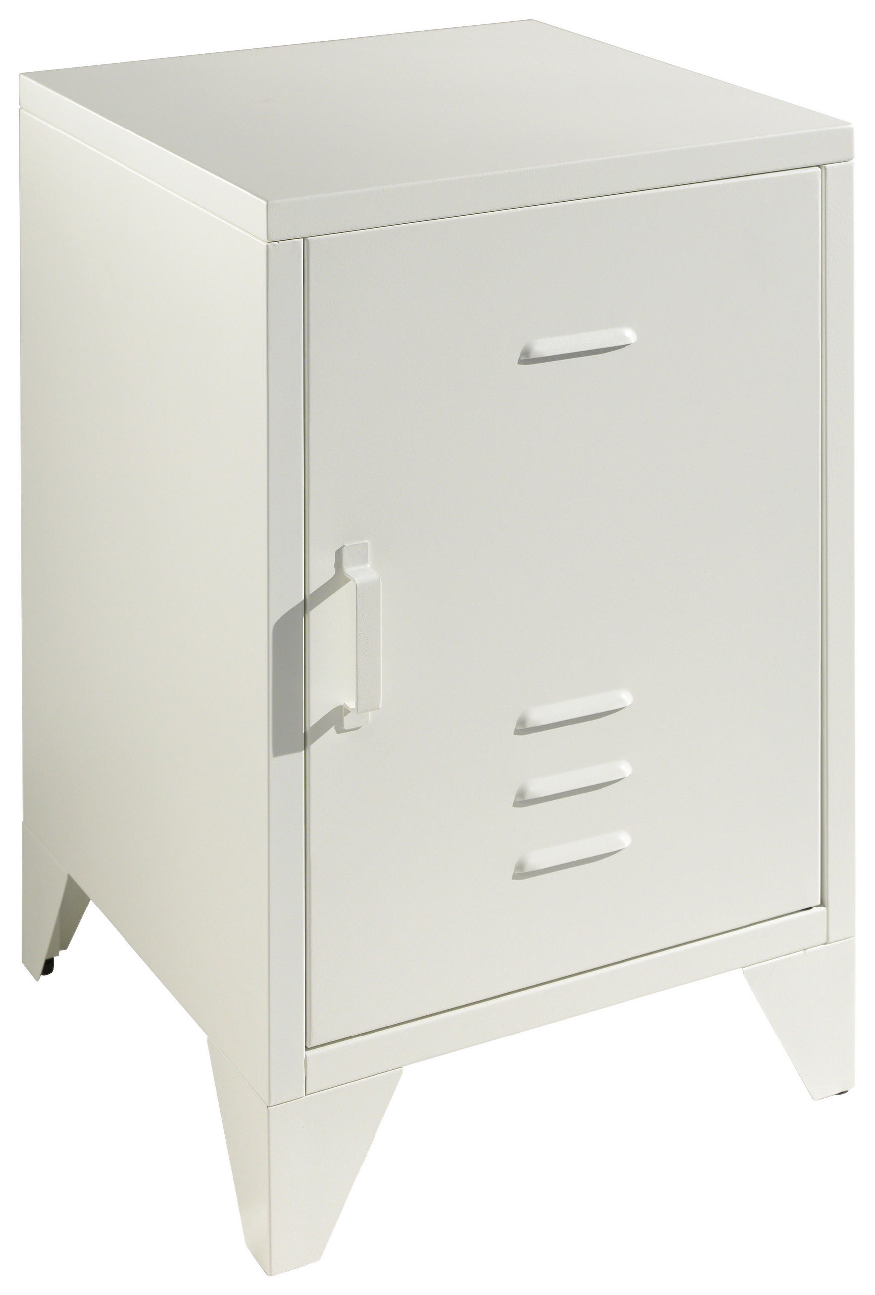 NACHTSCHRANK 40/60/40 cm, Weiß,  - Weiß, MODERN, Metall (40/60/40cm) - Vipack
