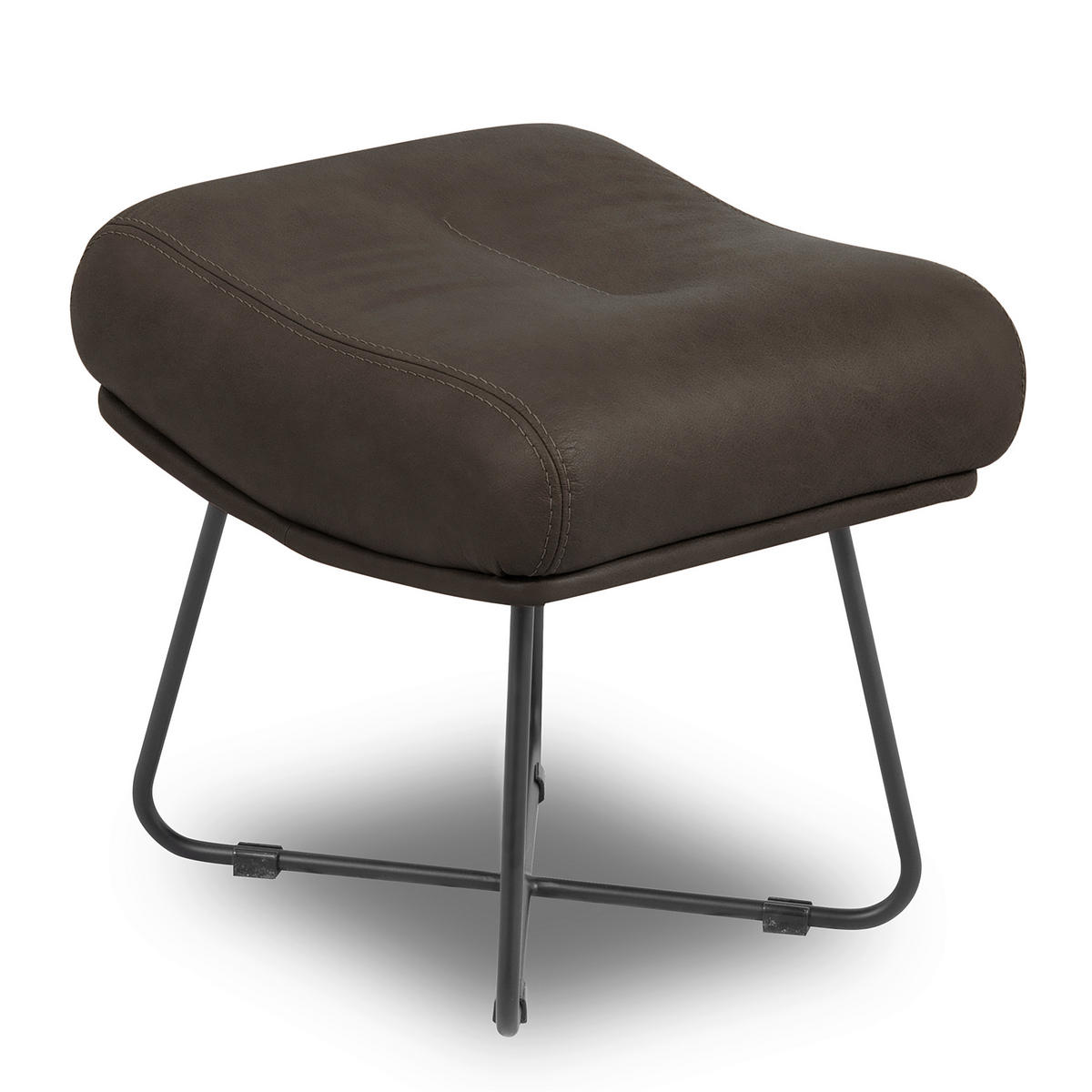 SESSELSET Echtleder Fango, Cognac  - Fango/Cognac, Design, Leder/Metall (67/87/74cm) - Livetastic