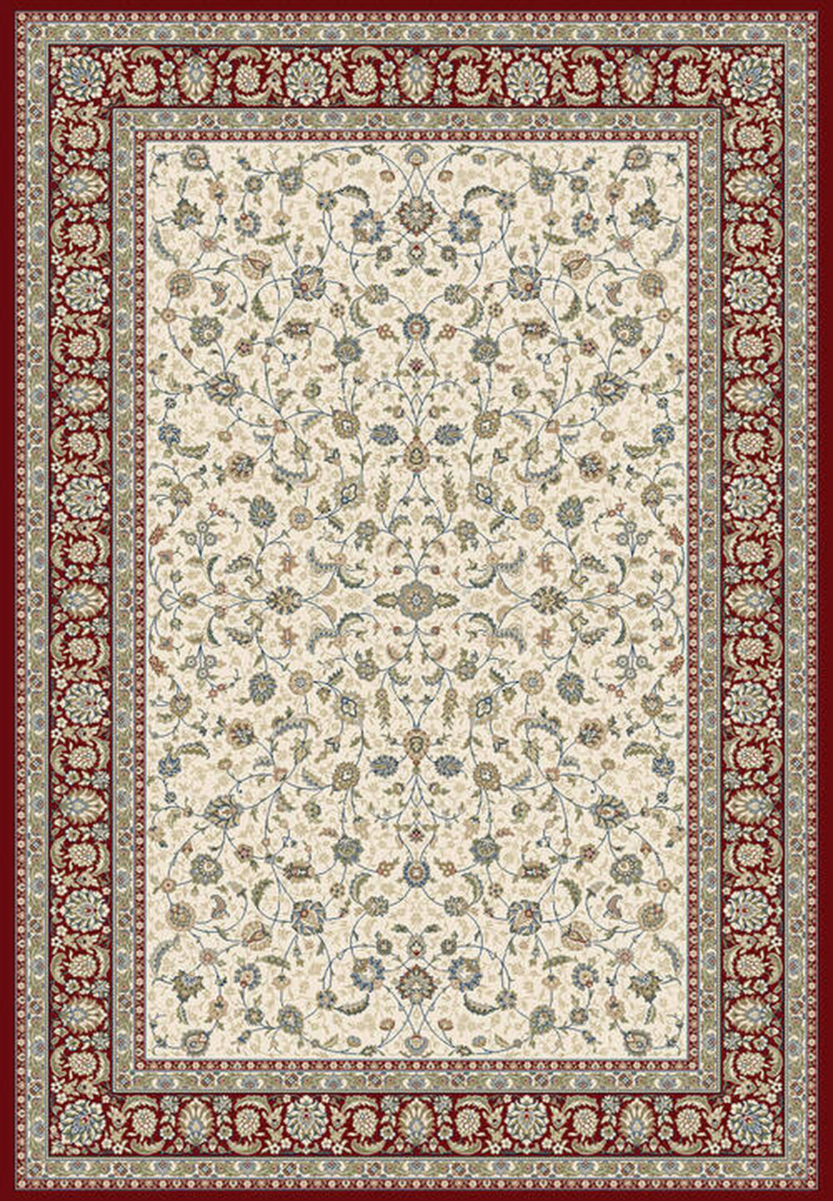 WEBTEPPICH 200/290 cm Da Vinci Creme, Rot  - Rot/Creme, KONVENTIONELL, Kunststoff/Textil (200/290cm) - Novel