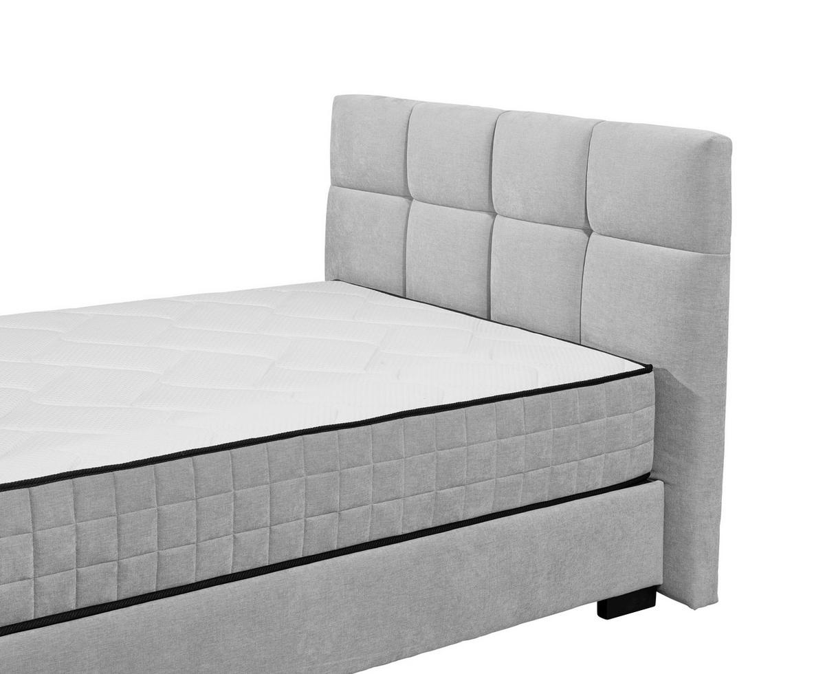 BOXBETT 140/200 cm  in Hellgrau  - Hellgrau/Schwarz, Modern, Holzwerkstoff/Kunststoff (140/200cm) - MID.YOU