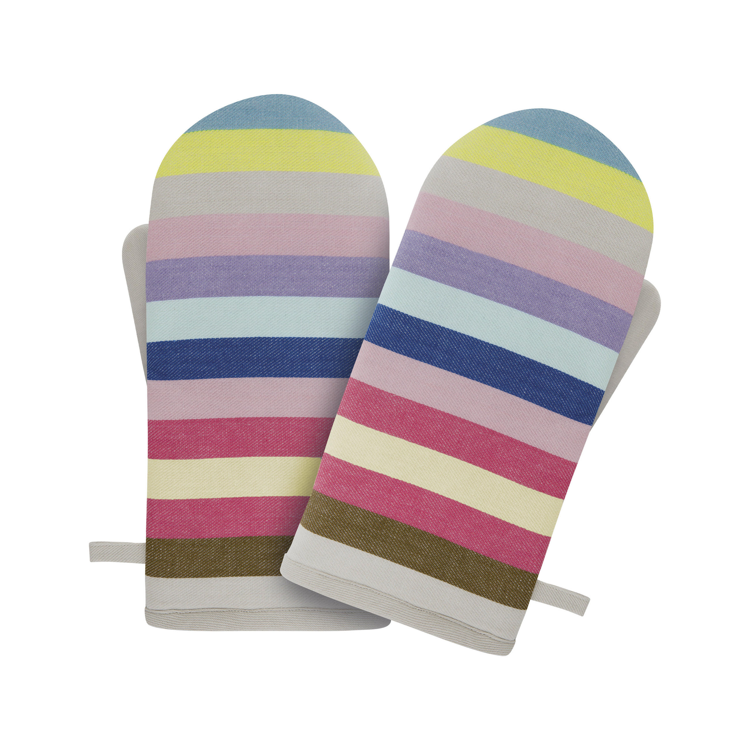 OFENHANDSCHUH Blau, Lila, Rot  - Blau/Lila, Basics, Textil (29/14/3cm)