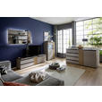 WOHNWAND  in Greige, Wildeiche  314/211/45 cm  - Wildeiche/Greige, Design, Glas/Holz (314/211/45cm) - Moderano