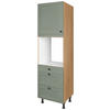 GERÄTEUMBAUSCHRANK 60/216,6/58 cm  in Grün  - Eichefarben/Schwarz, MODERN, Holzwerkstoff/Metall (60/216,6/58cm) - Nobilia