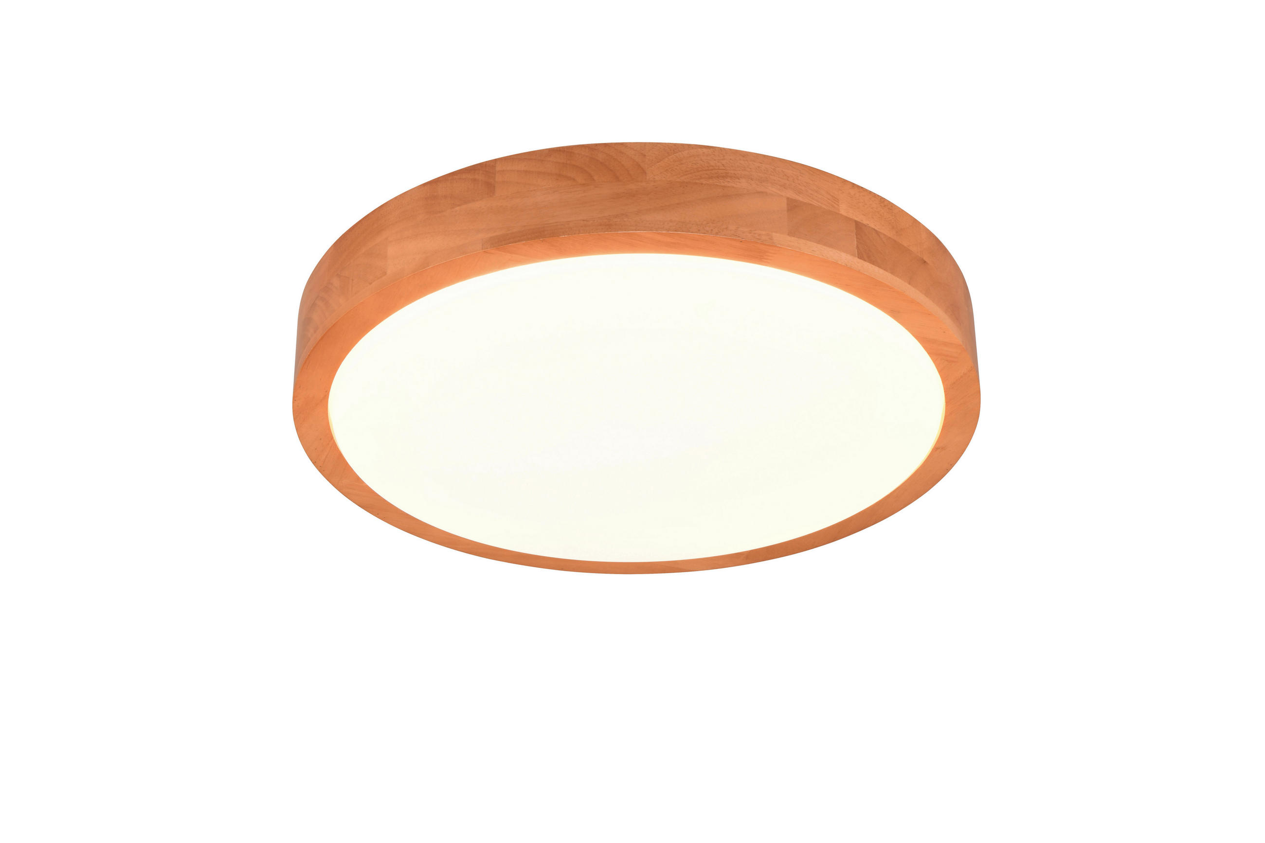 STROPNA LED-SVETILKA  ISEO 24 W//3000 K/230 V/ - bela/rjava, Basics, umetna masa/les (40/7cm)