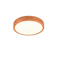 STROPNA LED-SVETILKA  ISEO 24 W//3000 K/230 V/ - bela/rjava, Basics, umetna masa/les (40/7cm)