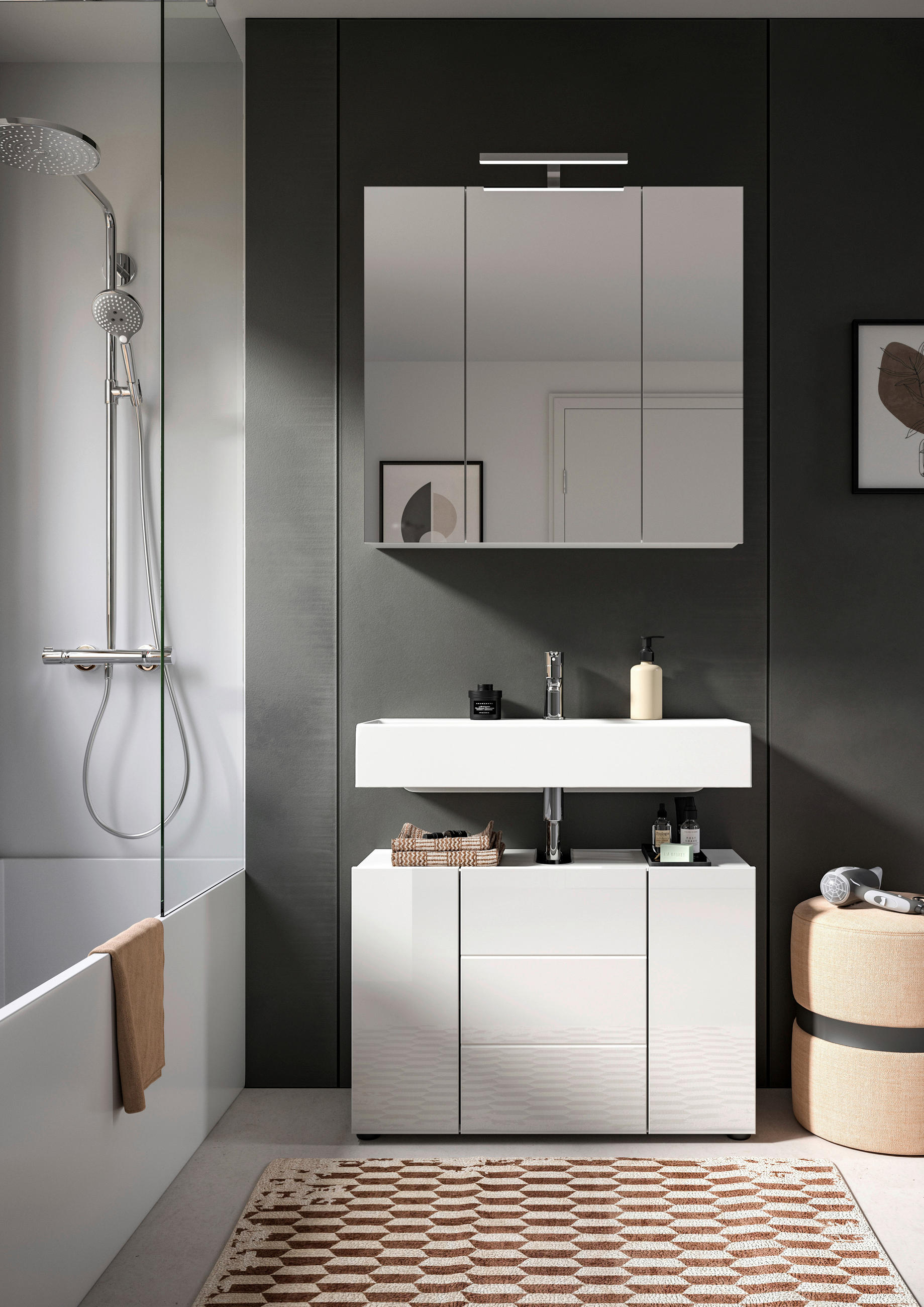 MID.YOU KOUPELNA bílá, vysoce lesklá bílá