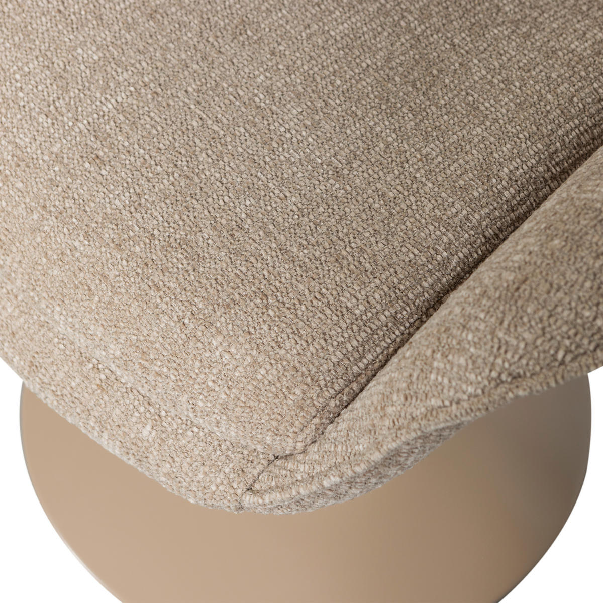 ARMLEHNSTUHL   Webstoff  - Sandfarben, MODERN, Textil/Metall (70/90/66cm) - Livetastic