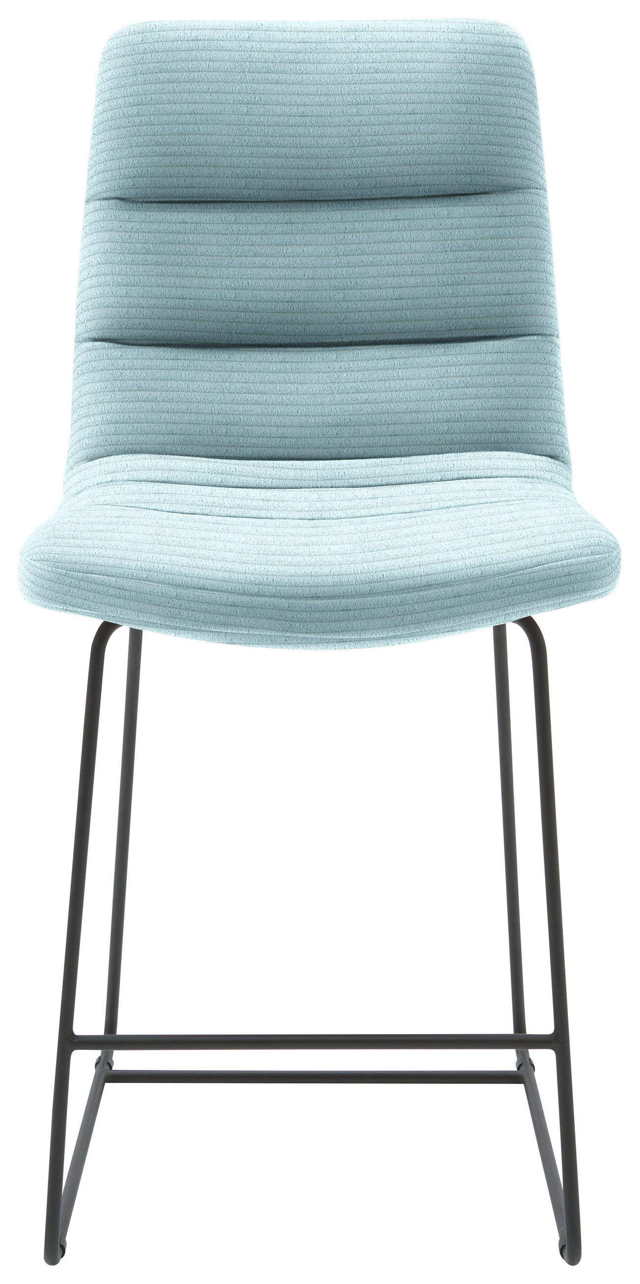 TRESENSTUHLTextil Hellblau  - Schwarz/Hellblau, Design, Textil/Metall (52/106/66cm) - Dieter Knoll