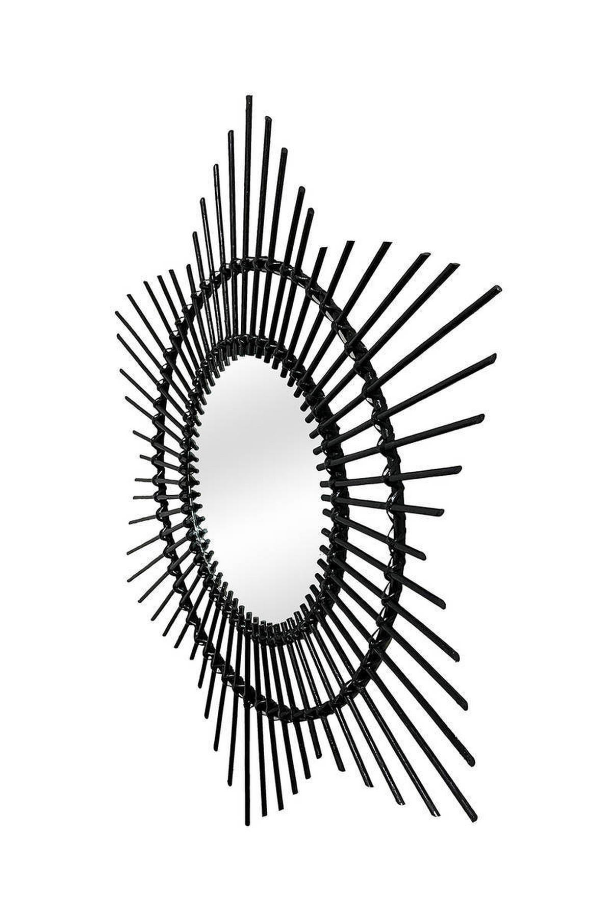 NÁSTENNÉ ZRKADLO 52/52/2 cm  - čierna, Trend, drevo/kompozitné drevo (52/52/2cm)