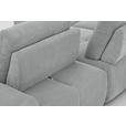 ECKSOFA in Velours Grau  - Schwarz/Grau, Design, Kunststoff/Textil (236/326cm) - Xora