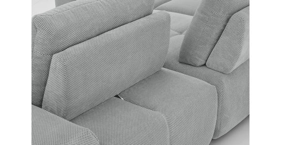 ECKSOFA in Velours Grau 236/326 cm - Schwarz/Grau, Design, Kunststoff/Textil (236/326cm) - Xora