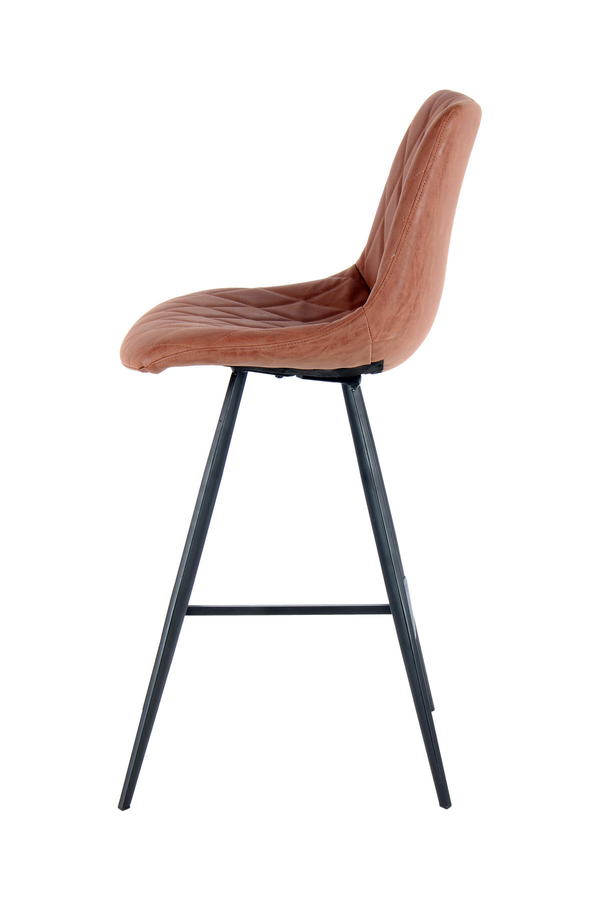 BARHOCKER-SET Schwarz, Dunkelbraun abwischbar  - Dunkelbraun/Schwarz, Design, Holz/Kunststoff (47,5/107/57,5cm) - Kayoom