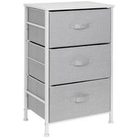 KOMODA, šedá, bílá, 45/71.5/30 cm - šedá/bílá, Moderní, kov/kompozitní dřevo (45/71.5/30cm) - PBJ
