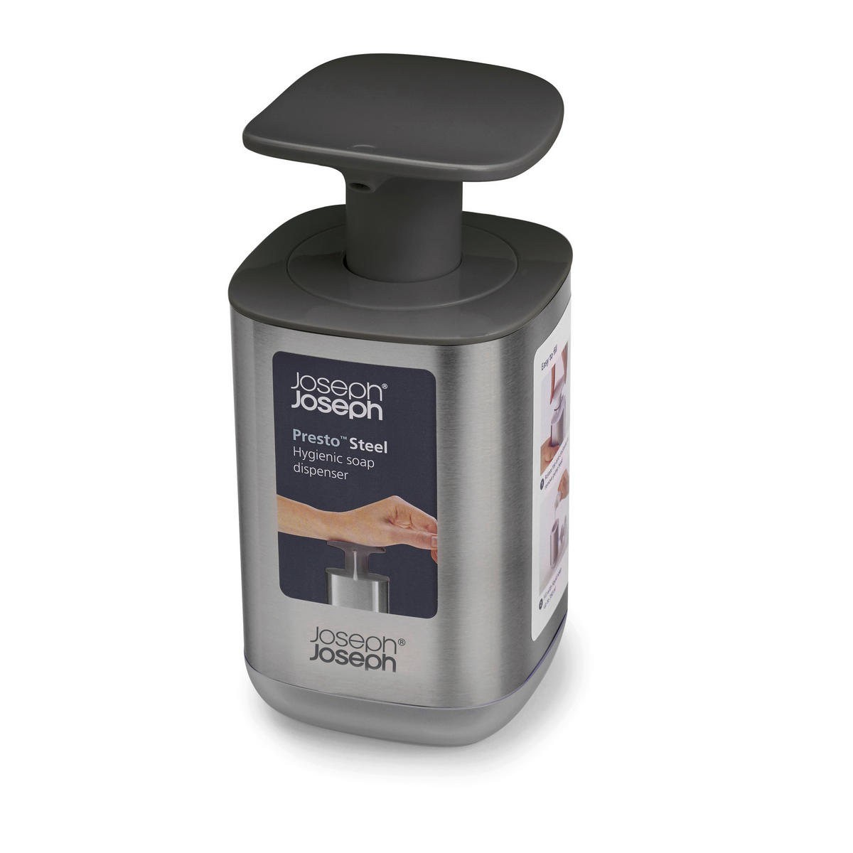 DOZIRNIK ZA DETERGENT    46,5/31,9/31,5 cm                 - siva/barve aluminija, Basics, kovina/umetna masa (46,5/31,9/31,5cm) - Joseph Joseph