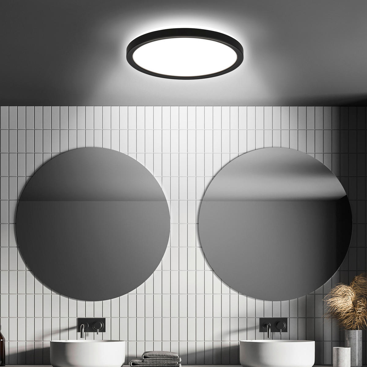KUPAONSKA LED SVJETILJKA STRO MOVE  - crna, Basics, plastika (24/3cm)
