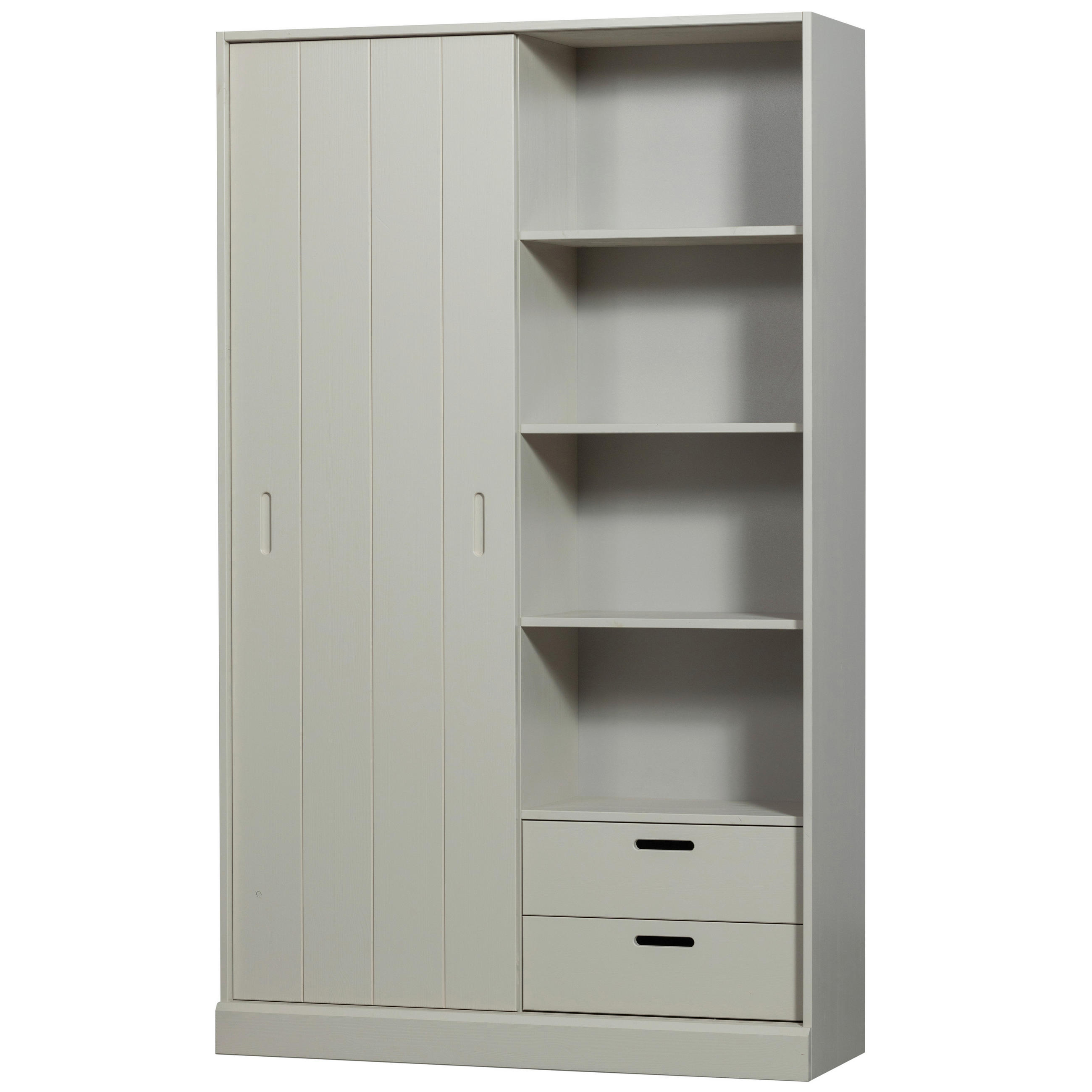 Livetastic Schiebetürenschrank Mila Grau 120x200x42 cm