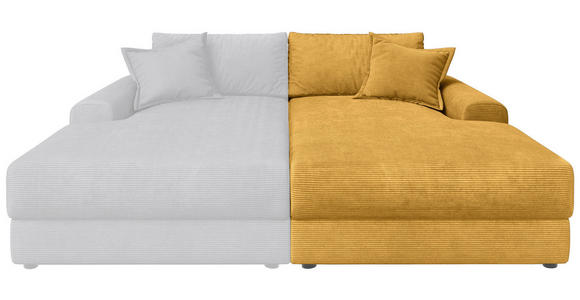 BIGSOFA Cord Senfgelb  - Senfgelb/Schwarz, MODERN, Kunststoff/Textil (117/93/190cm) - Carryhome