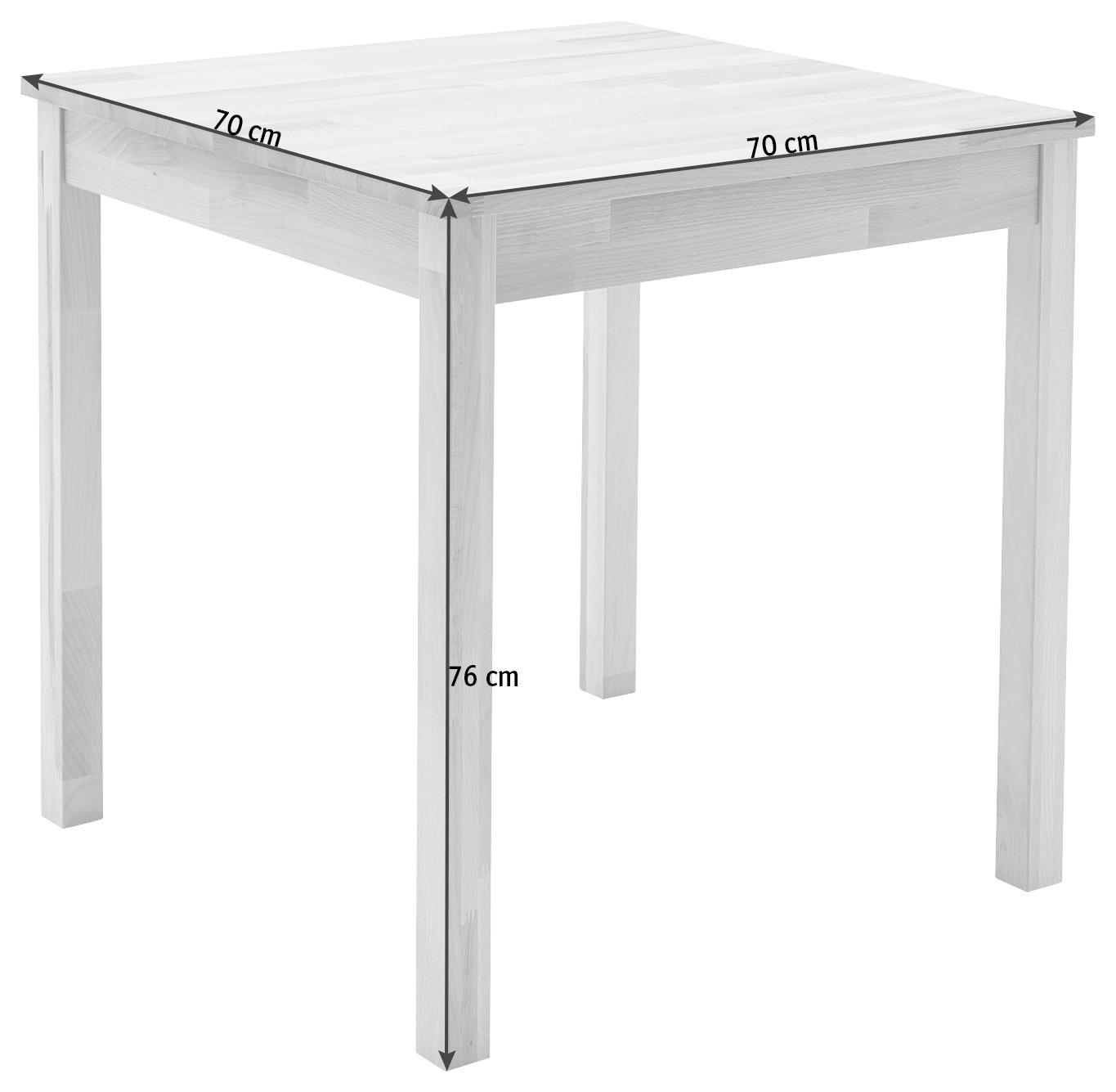 Thumbnail - Livetastic Esstisch, Buche, Holz, Kernbuche, massiv, quadratisch, eckig, 70x76x70 cm, in verschiedenen Größen erhältlich...