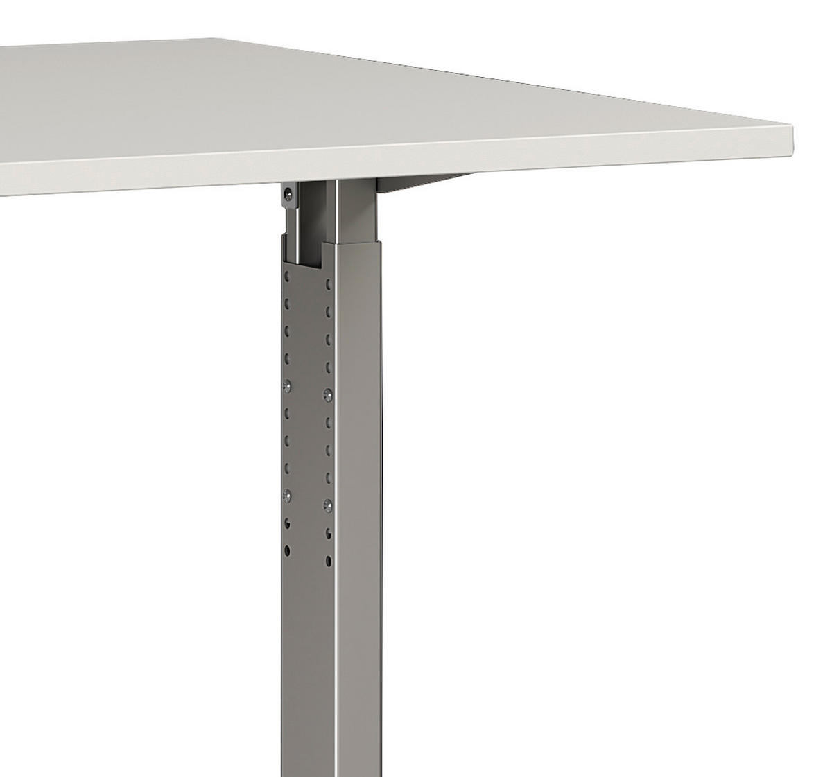 SCHREIBTISCH höhenverstellbar  - Silberfarben/Grau, KONVENTIONELL, Holzwerkstoff/Metall (160/70/80cm) - Germania