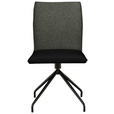 STUHL  , Stoffauswahl, Typenauswahl, Sitzfläche 360° drehbar  , Webstoff, Mikrofaser  ,  - Schwarz, Design, Textil/Metall (49/91/60cm) - Moderano