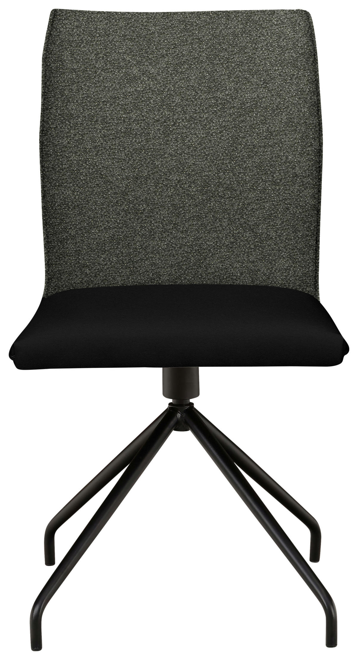 STUHL  in Stahl Webstoff, Mikrofaser Metall, Textil  - Schwarz, Design, Textil/Metall (49/91/60cm) - Moderano