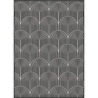 OUTDOORTEPPICH  für Terrasse und Balkon 120/170 cm Pangli Schwarz, Weiß  - Schwarz/Weiß, Design, Kunststoff (120/170cm) - Hanse Home